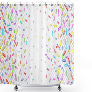 Personality  Sprinkles Grainy On A Transparent Background Shower Curtains