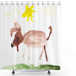 Personality  Dog Children's Drawing Shower Curtains