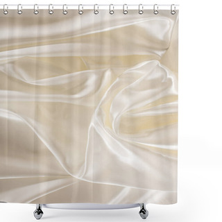 Personality  Ivory Soft Shiny Silk Fabric Background Shower Curtains