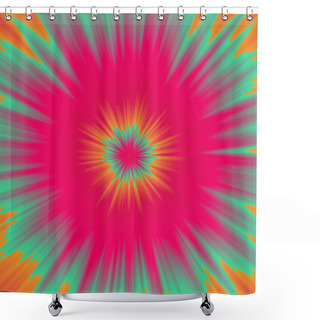 Personality  Colorful Illustration Of Color Burst Shower Curtains