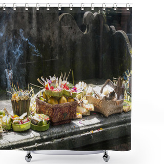 Personality  Balinese Traditional Offering Hinduism Buddhism Religion Shower Curtains