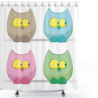 Personality  Owls Set Shower Curtains