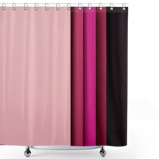 Personality  Pattern Of Overlapping Paper Sheets In Pink Tones Shower Curtains