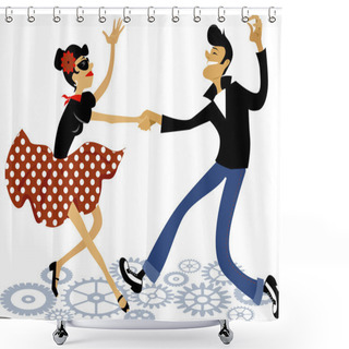 Personality  Rockabilly Rock Shower Curtains