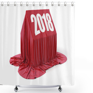 Personality  2018 House. Image With Clipping Path Shower Curtains