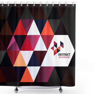 Personality  Purple Mosaic Triangle Business Template Shower Curtains