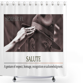 Personality  US Marines Shower Curtains