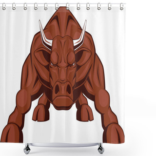 Personality  Ferocious Bull Shower Curtains