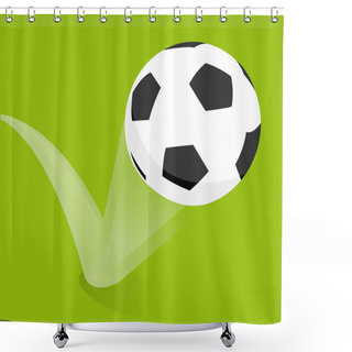 Personality  Bouncing Soccer Ball Shower Curtains