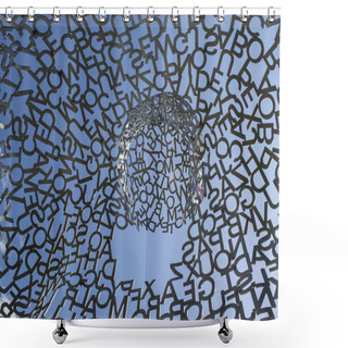 Personality  Letters In The Sky Shower Curtains