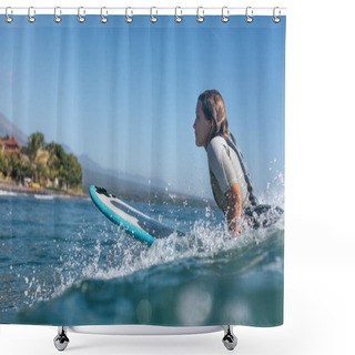 Personality  Surf Woman Shower Curtains