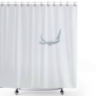 Personality  Flight Departure Of Airplane In Cloudy Sky Shower Curtains