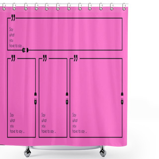 Personality  Quotation Mark Frame Shower Curtains