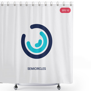 Personality  Two Color Semicircles Vector Icon From Education Concept. Isolat Shower Curtains