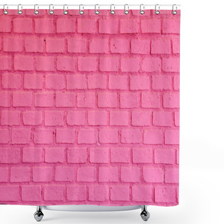 Personality  Pink Brick Wall Shower Curtains