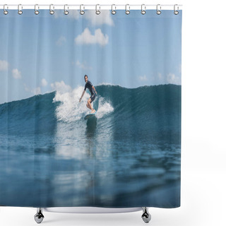 Personality  Male Surfer Shower Curtains