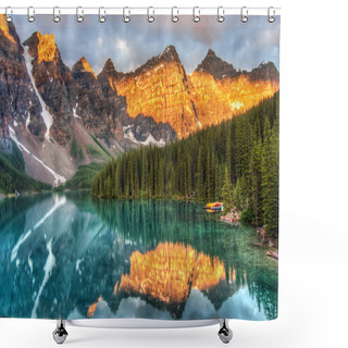 Personality  Moraine Lake Is A Well Known Place In Canada. Shower Curtains
