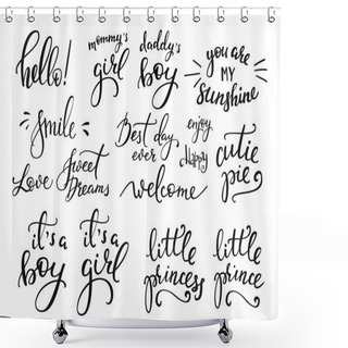 Personality  Baby Photography Family Overlay Set Shower Curtains