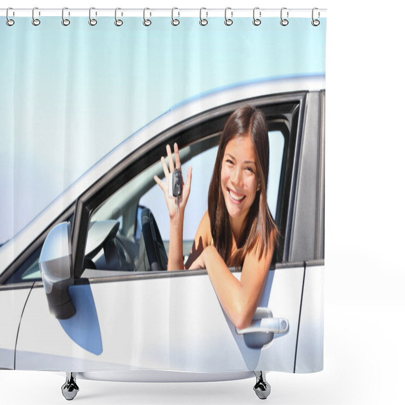 Personality  Car Driver Woman Shower Curtains
