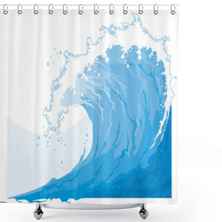 Personality  Sea (ocean) Wave Shower Curtains