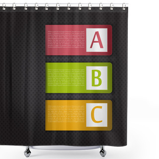Personality  A B C Options Vector Labels Shower Curtains