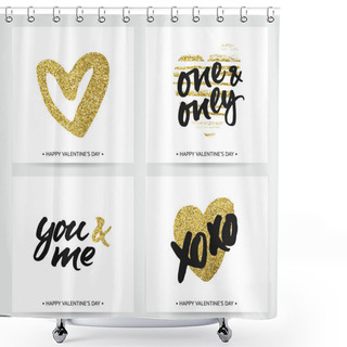 Personality  Love Cards For Wedding And Valentine's Day Shower Curtains