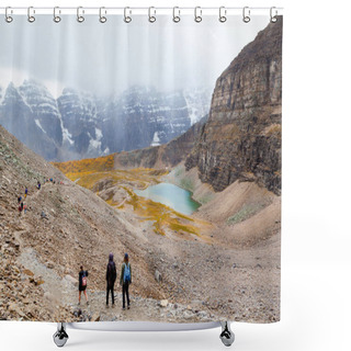 Personality  Mountain Hiking In The Canadian Rockies Shower Curtains