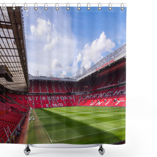 Personality  MANCHESTER, ENGLAND - APRIL 13 : The Old Trafford Stadium On APR Shower Curtains