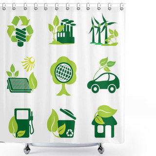 Personality  Environment Icons Shower Curtains