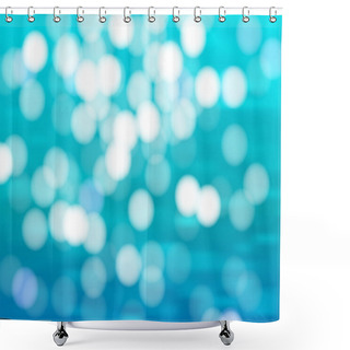 Personality  Blue Water Background With Bokeh. Shower Curtains