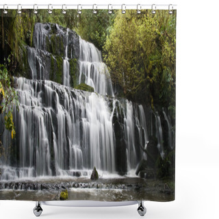 Personality  Purakaunui Falls Landscape Shower Curtains