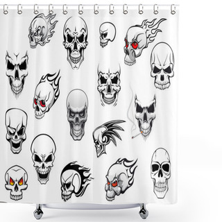 Personality  Horror, Halloween And Danger Skulls Shower Curtains