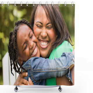 Personality  African American Mother And Daughter Shower Curtains