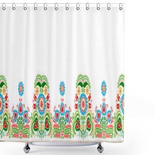 Personality  Hungarian Border Pattern Shower Curtains