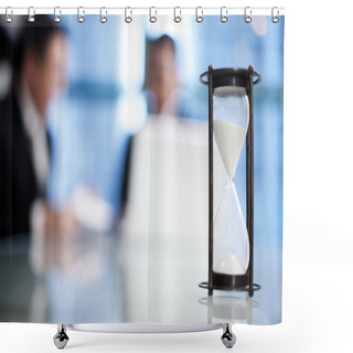 Personality  Hourglass On The Meeting Table Shower Curtains