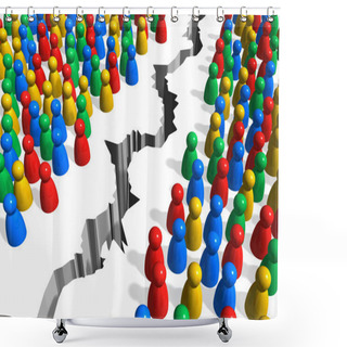 Personality  Opposition Shower Curtains