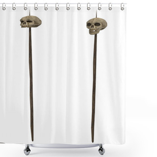 Personality  Skull Spears Shower Curtains
