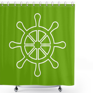 Personality  Flat Wheel Icon Shower Curtains