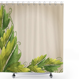 Personality  Eco Leaf Background Shower Curtains