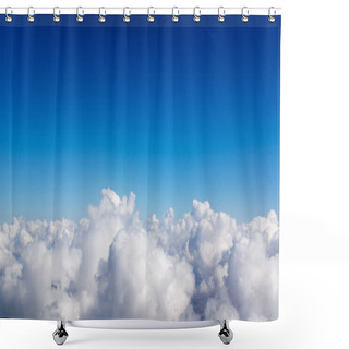 Personality  Cloudscape. Blue Sky And White Cloud. Shower Curtains