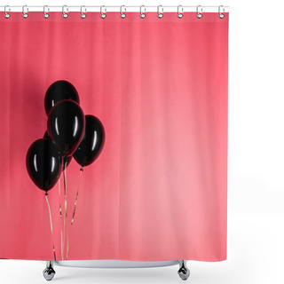 Personality  Pack Of Black Balloons Shower Curtains