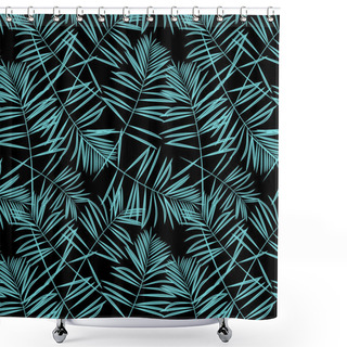 Personality  Pattern With Tropical Leaves  Shower Curtains