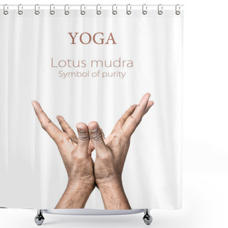 Personality  Yoga Lotus Mudra Shower Curtains