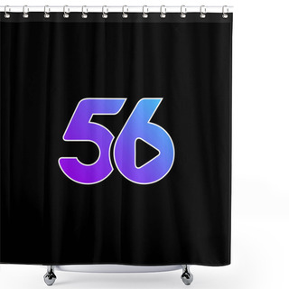 Personality  56 Social Logo Blue Gradient Vector Icon Shower Curtains