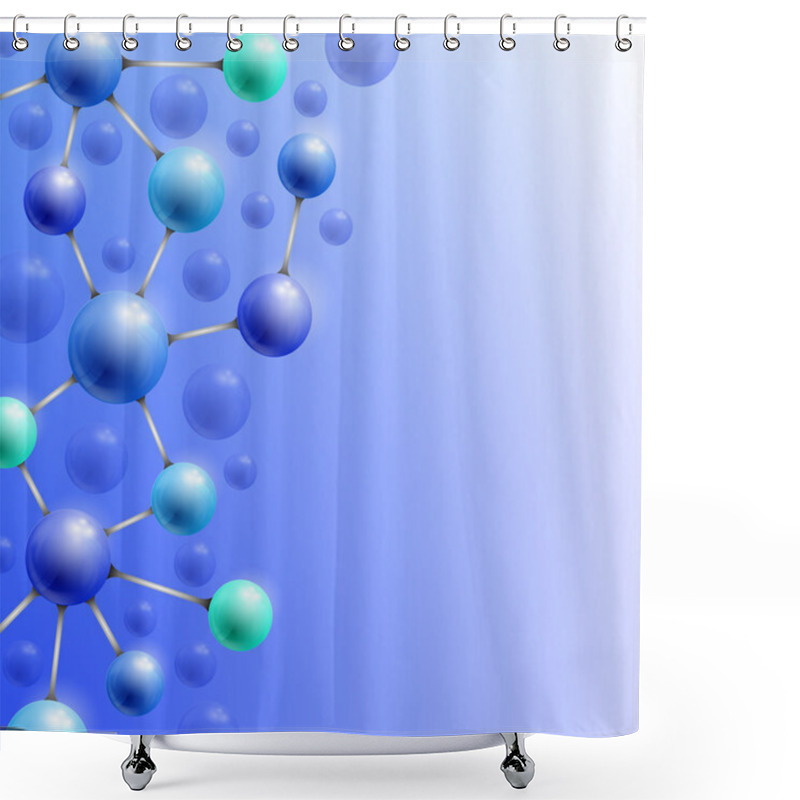 Personality  Abstract Molecular Background  Shower Curtains