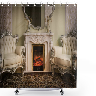 Personality  Luxury Victorian Styled Interior Shower Curtains