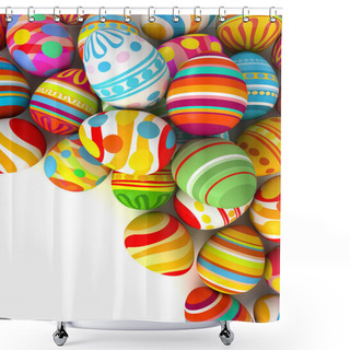 Personality  Easter Eggs With Plenty Of Copy-space For Text Shower Curtains