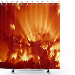 Personality  Golden Rays Shower Curtains