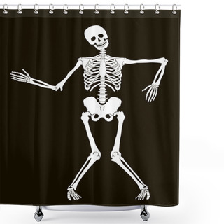 Personality  Skeleton Shower Curtains
