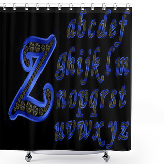 Personality  Golden Alphabet, Letters From A To Z Shower Curtains